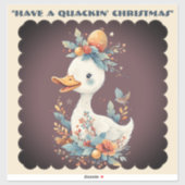 Have a Quackin' Christmas Duck Whimsical Naughty シール (シート)