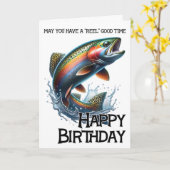 Have A Reel Good Birthday Card With Trout カード (黄色い花)