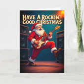 Have A Rockin' Good Christmas Folded Greeting Card カード (正面)