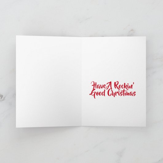 Have A Rockin' Good Christmas Folded Greeting Card カード (内部)