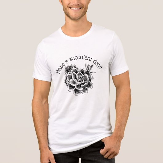 Have a succulent day! トライブレンドTシャツ (正面)