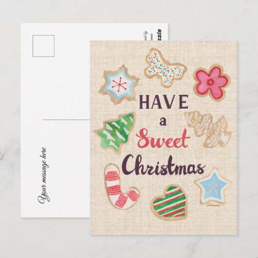 Have a Sweet Christmas Greeting Card ポストカード (正面/裏面)