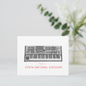 Have a synth-sational birthday- waldorf microwave ポストカード (スタンド正面)