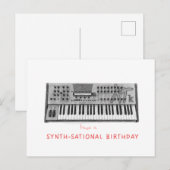 Have a synth-sational birthday- waldorf microwave ポストカード (正面/裏面)
