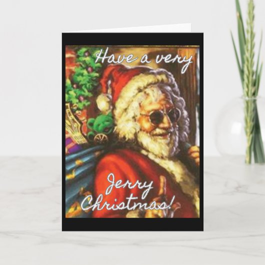 Have A Very Jerry Christmas Garcia Santa Holiday  カード (正面)