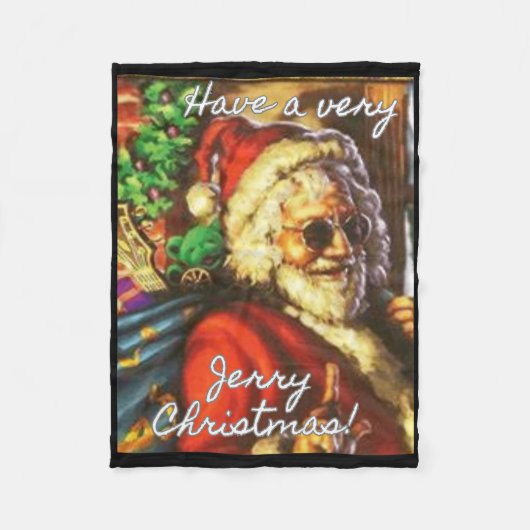 Have A Very Jerry Christmas Garcia Santa Holiday  フリースブランケット (正面)