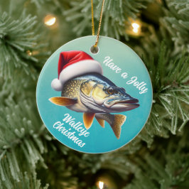 「Have a Walleye すてき Christmas」セラミックオーナメント セラミックオーナメント