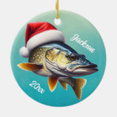 「Have a Walleye すてき Christmas」セラミックオーナメント セラミックオーナメント (裏面)