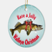 「Have a Walleye すてき Crismas」セラミックオーナメント セラミックオーナメント (左)