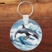 "Have a Whale of a Time" シャチの重要なイディオム キーホルダー (裏面)