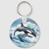 "Have a Whale of a Time" Pivotal Idiom with Orca キーホルダー (裏面)