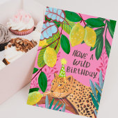 Have a Wild Birthday Leopard Lemon Jungle Fun カード