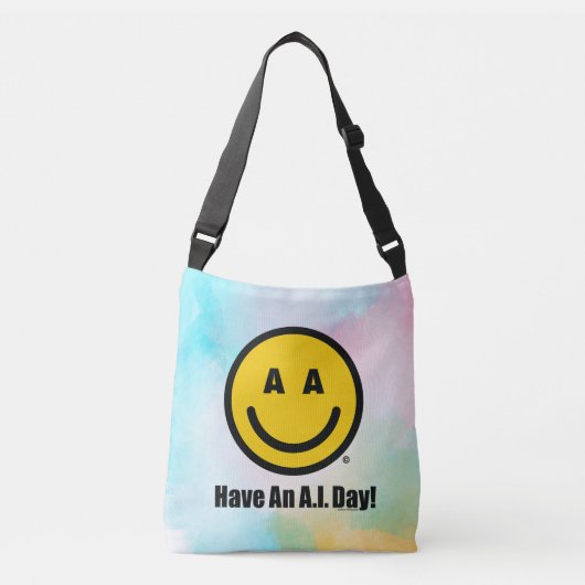 Have An A.I. Day! Tote to carry your stuff. クロスボディバッグ (正面)