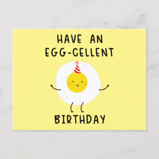 have an eggcellent birthday funny birthday ポストカード
