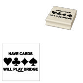 Have Cards Will Play Bridge Four Card Suits ラバースタンプ (押印)