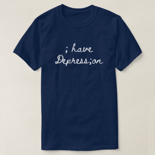 ; have Depression_QRコード Tシャツ (デザイン正面)
