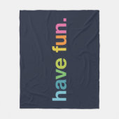 Have fun フリースブランケット (正面)