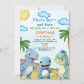 Have fun like a Dinosaur, Birthday boy 招待状 (正面)