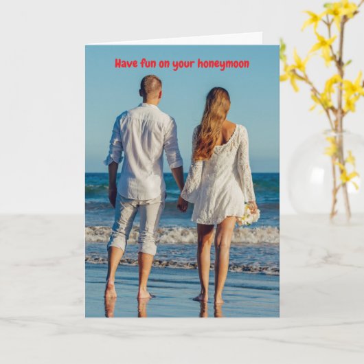 Have fun on your honeymoon. カード (黄色い花)