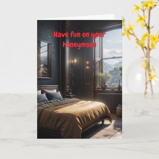 Have fun on your honeymoon. カード (黄色い花)