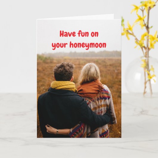 Have fun on your honeymoon. カード (黄色い花)