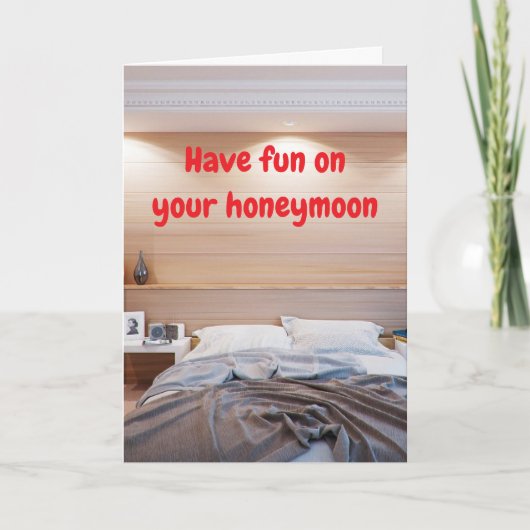Have fun on your honeymoon. カード (正面)