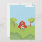 Have you heard the Moos, Barnyard animal Birthday 招待状 (裏面)