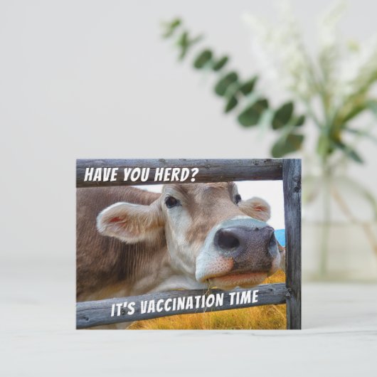 Have You Herdワクチン接種の獣医学リマインダーポスト ポストカード (スタンド正面)