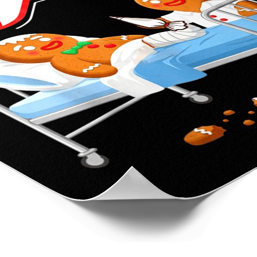 Have You Tried Icing It Gingerbread Funny Nurse Ch ポスター (角)