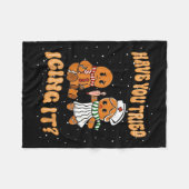 Have You Tried Icings It Gingerbread Nurse Christm フリースブランケット (正面(横))