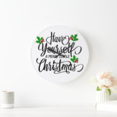 Have Yourself a Merry Little Christmas Holiday ラージ壁時計 (ホーム)