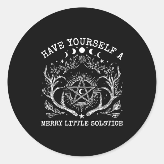 Have Yourself A Merry Little Solstice ラウンドシール (正面)