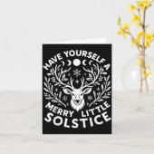 Have Yourself A Merry Little Solstice Christmas Pa カード (黄色い花)