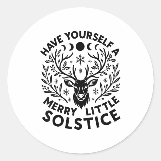 Have Yourself A Merry Little Solstice Christmas Pa ラウンドシール (正面)