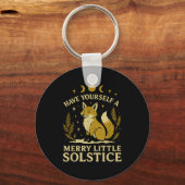 Have Yourself A Merry Little Solstice Fox Mystic  キーホルダー (正面)