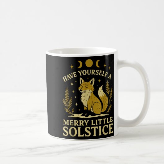Have Yourself A Merry Little Solstice Fox Mystic  コーヒーマグカップ (右)
