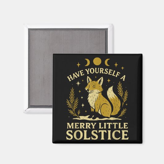Have Yourself A Merry Little Solstice Fox Mystic マグネット (正面/裏面)