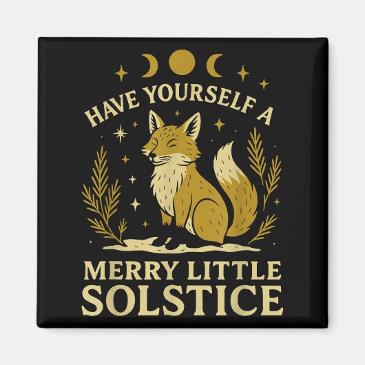 Have Yourself A Merry Little Solstice Fox Mystic マグネット (正面)