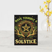 Have Yourself A Merry Little Solstice Quote カード (黄色い花)