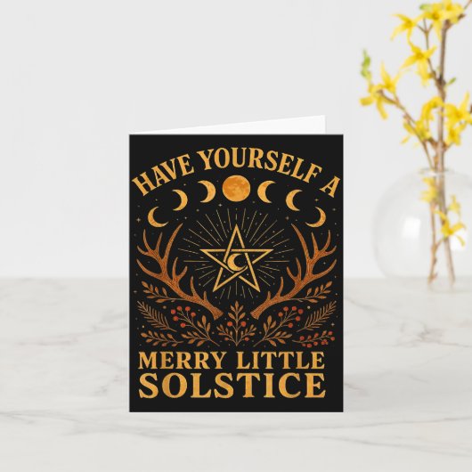 Have Yourself A Merry Little Solstice Witchcore  カード (黄色い花)