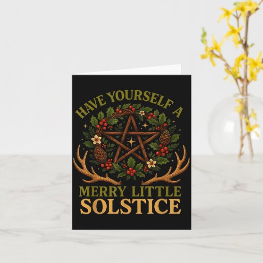 Have Yourself A Merry Little Solstice Witchcore  カード (黄色い花)