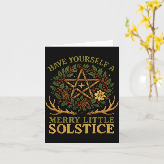 Have Yourself A Merry Little Solstice Witchcore  カード (黄色い花)