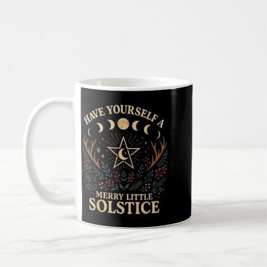 Have Yourself A Merry Little Solstice Witchcore  コーヒーマグカップ (左)