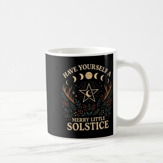 Have Yourself A Merry Little Solstice Witchcore  コーヒーマグカップ (右)