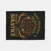 Have Yourself A Merry Little Solstice Witchcore  フリースブランケット (正面(横))