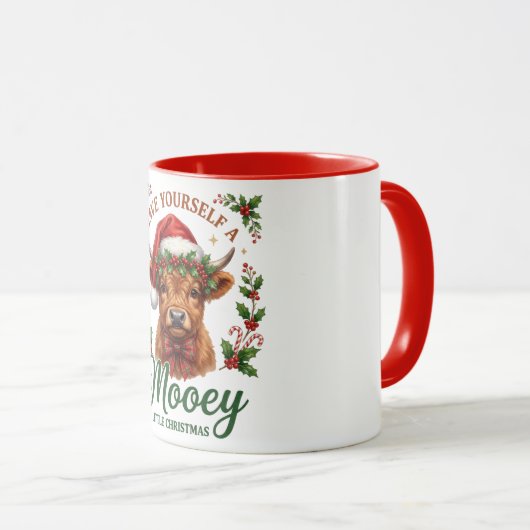 Have Yourself A Mooey Little Christmas  マグカップ (正面右)