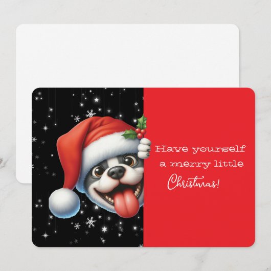 Have Yourself  Merry Little Christmas Grinning Dog (正面/裏面)