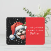 Have Yourself  Merry Little Christmas Grinning Dog (スタンド正面)