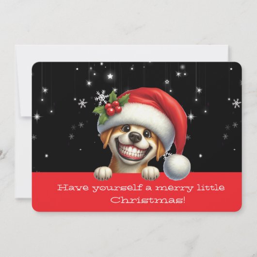 Have Yourself  Merry Little Christmas Grinning Dog (正面)