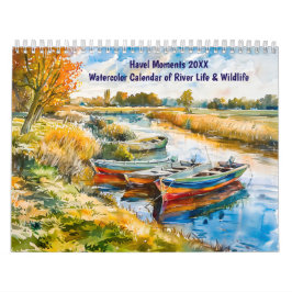 Havel Moments 2026 – Watercolor Calendar of River  カレンダー